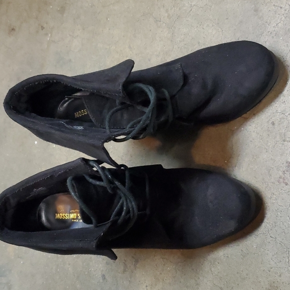 Black laced wedge booties - Picture 2 of 5